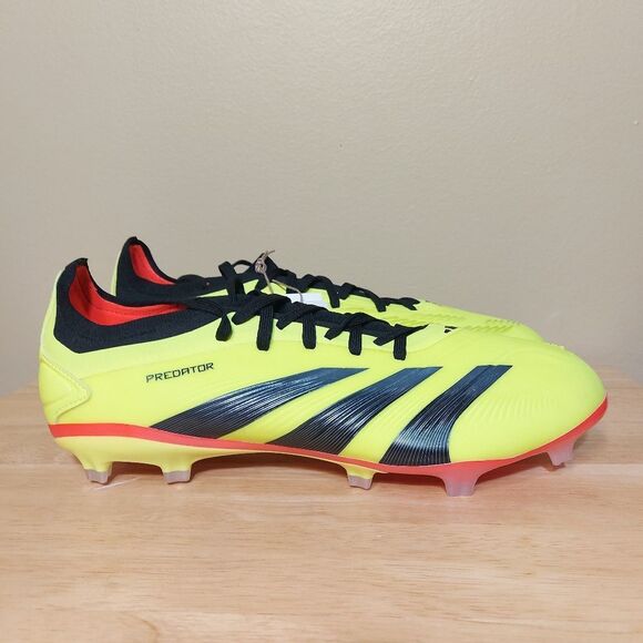 Adidas Predator 24 Pro FG Mens Soccer Cleats Yellow Black IG7776 Men's Size 9.5 - Picture 1 of 7